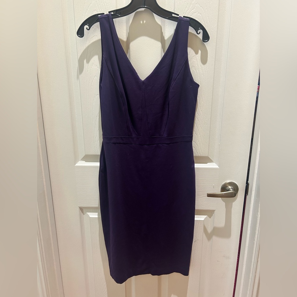White House Black Market Deep Purple Midi Dress